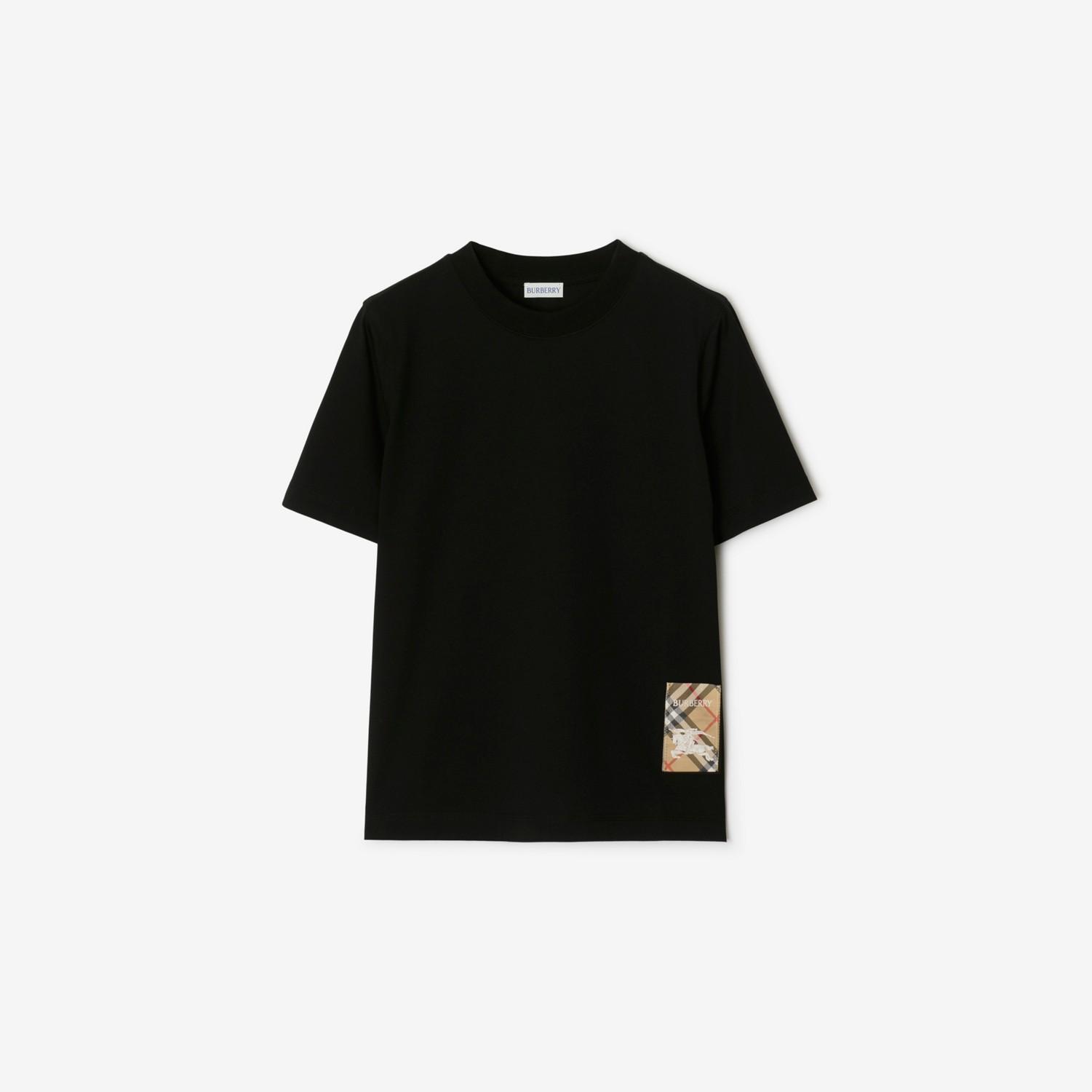 Check Label Cotton T-shirt by BURBERRY
