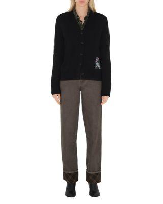 Check Label Wool Cardigan by BURBERRY