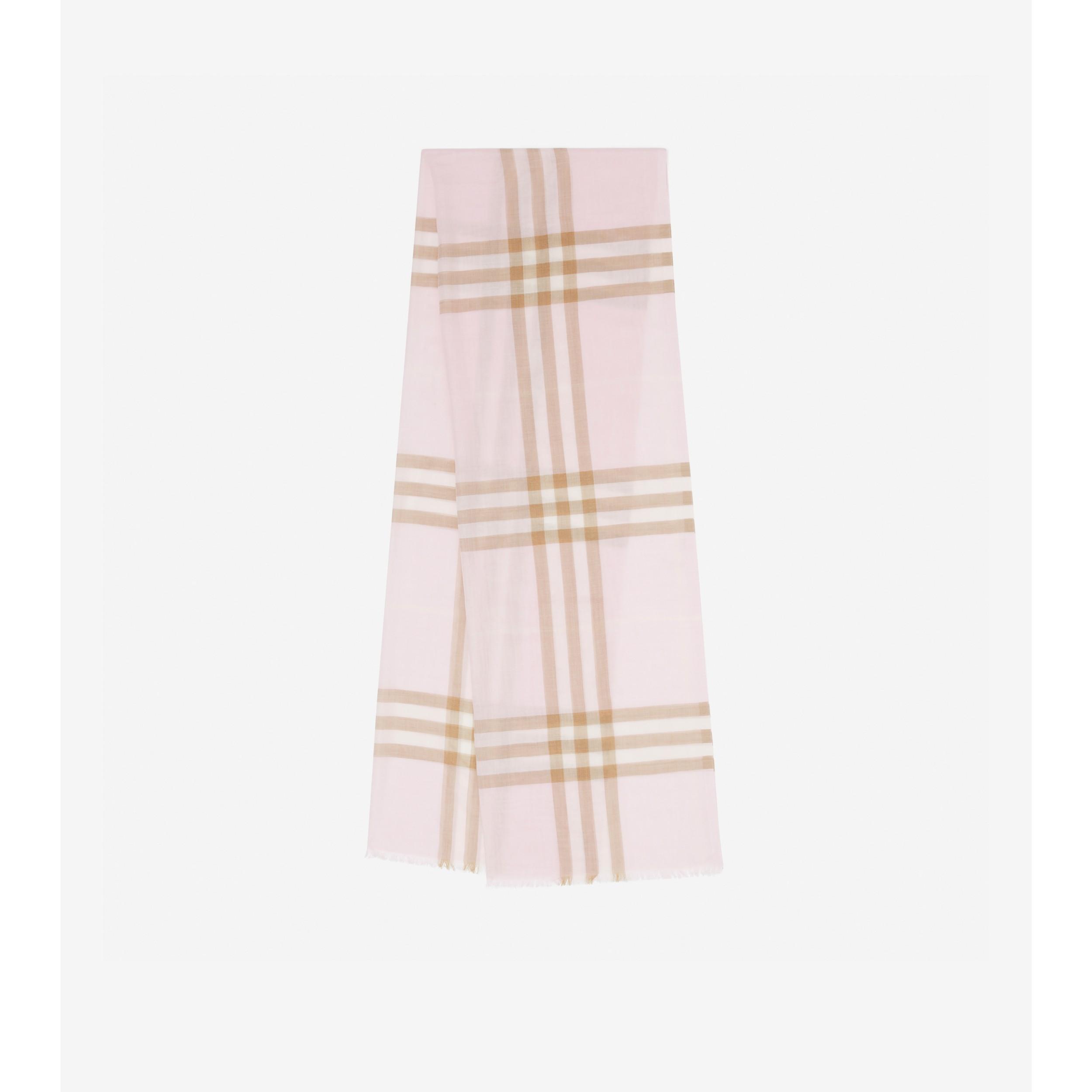 Check Lightweight Wool Silk Scarf by BURBERRY