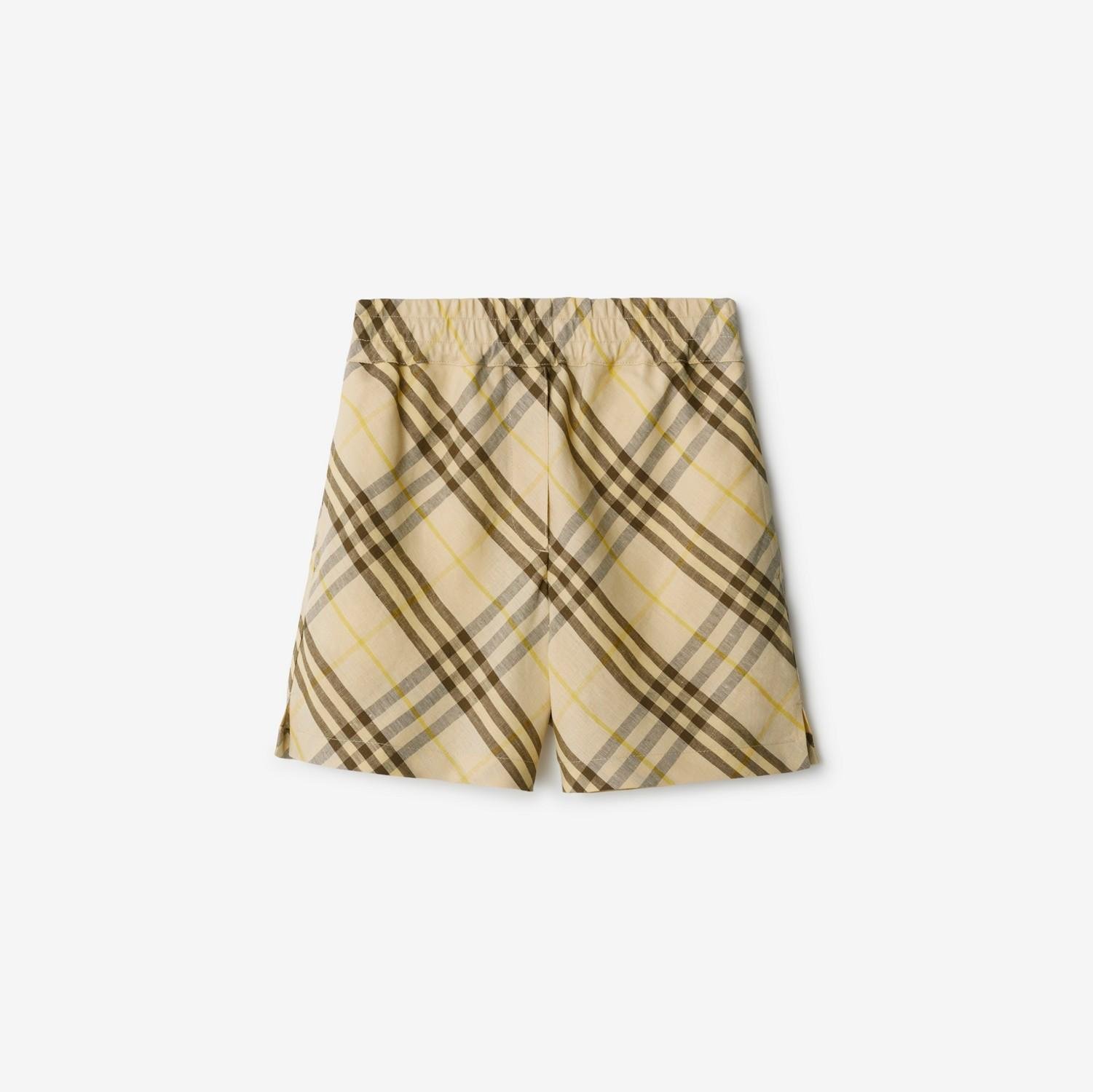 Check Linen Shorts by BURBERRY