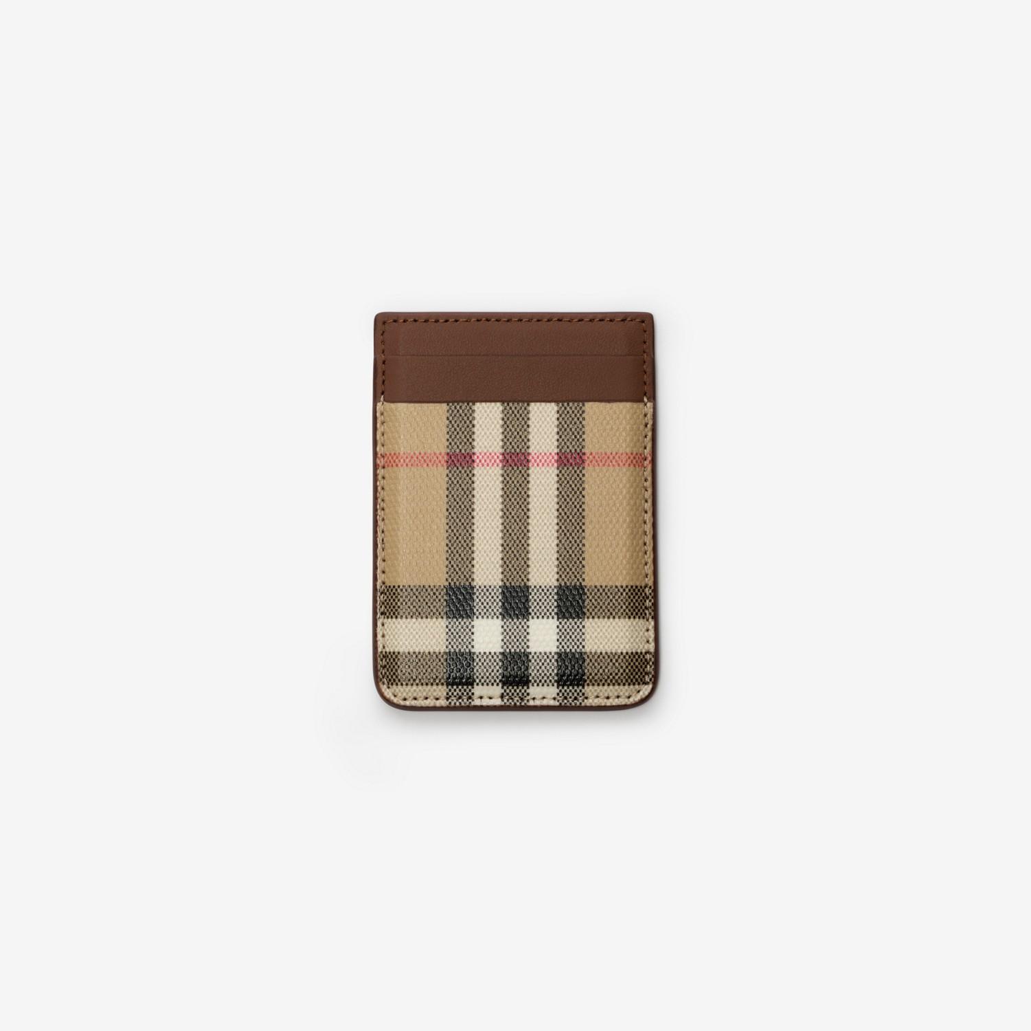 Check Magnetic Card Case by BURBERRY