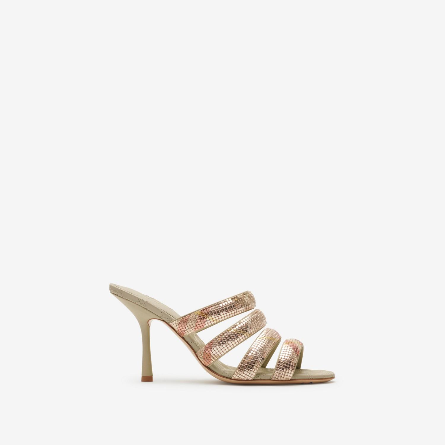 Check Mesh Mews Strap Mules​ by BURBERRY