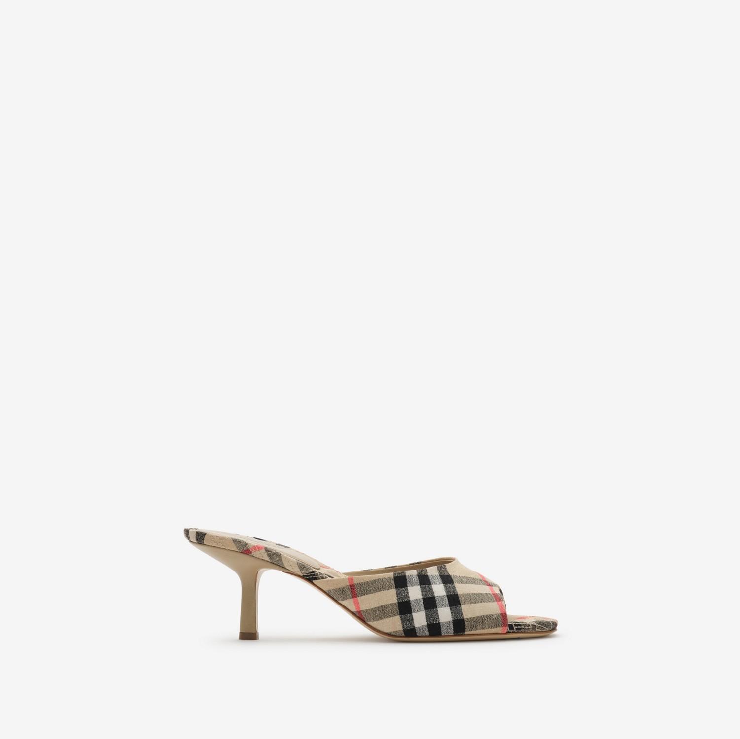 Check Mews Low Sandals​ by BURBERRY