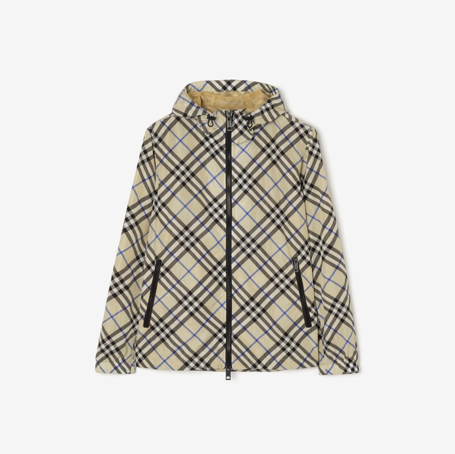 Check Nylon Hooded Jacket by BURBERRY