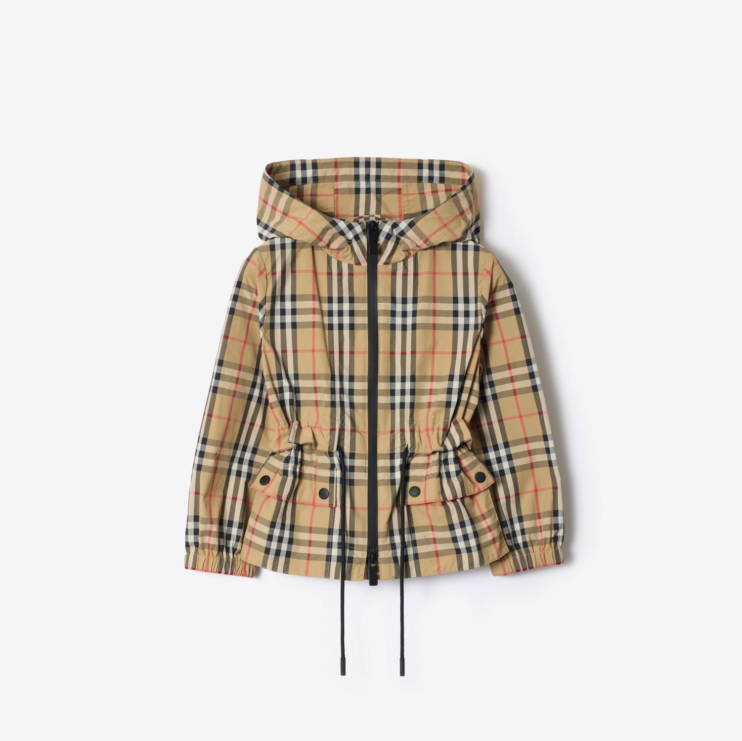 Check Nylon Hooded Jacket by BURBERRY