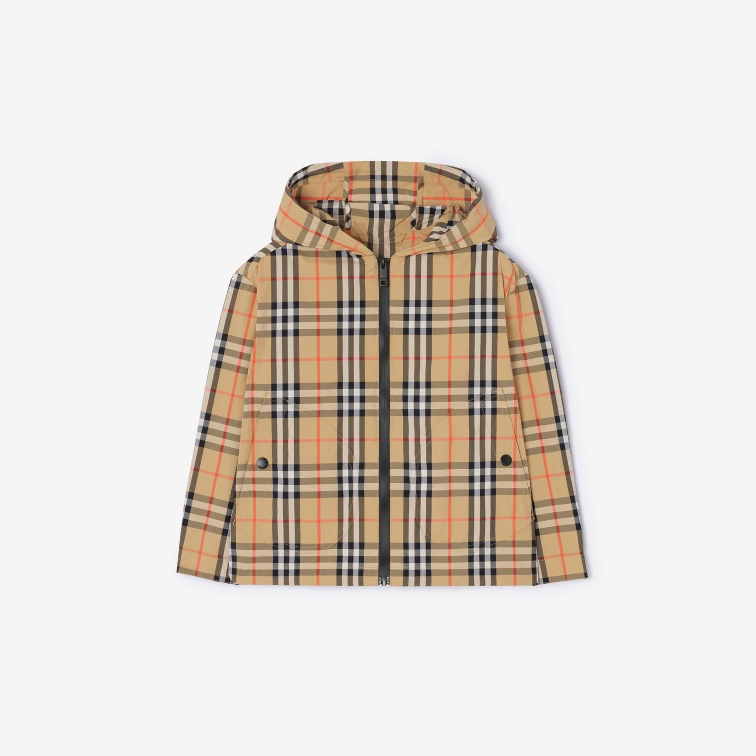 Check Nylon Hooded Jacket by BURBERRY