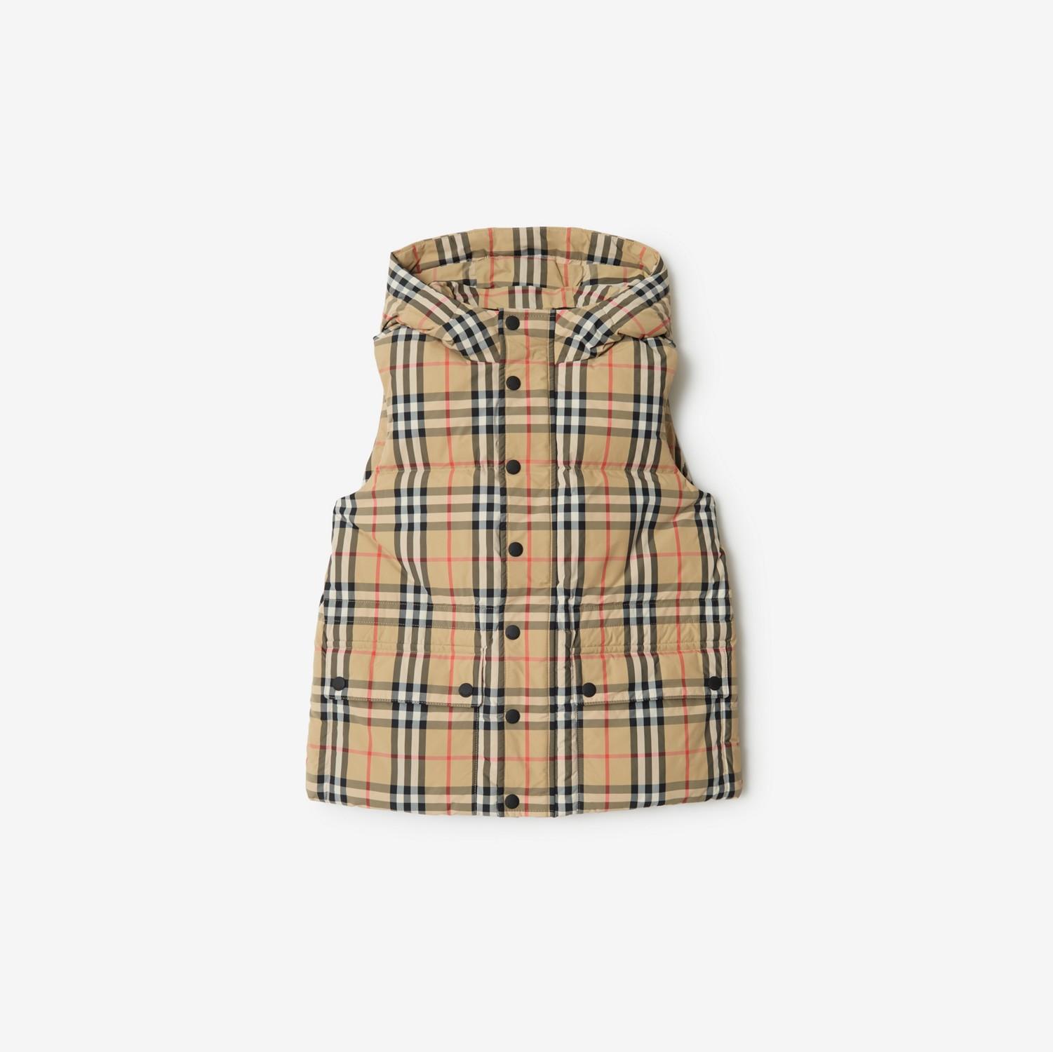 Check Nylon Puffer Gilet by BURBERRY