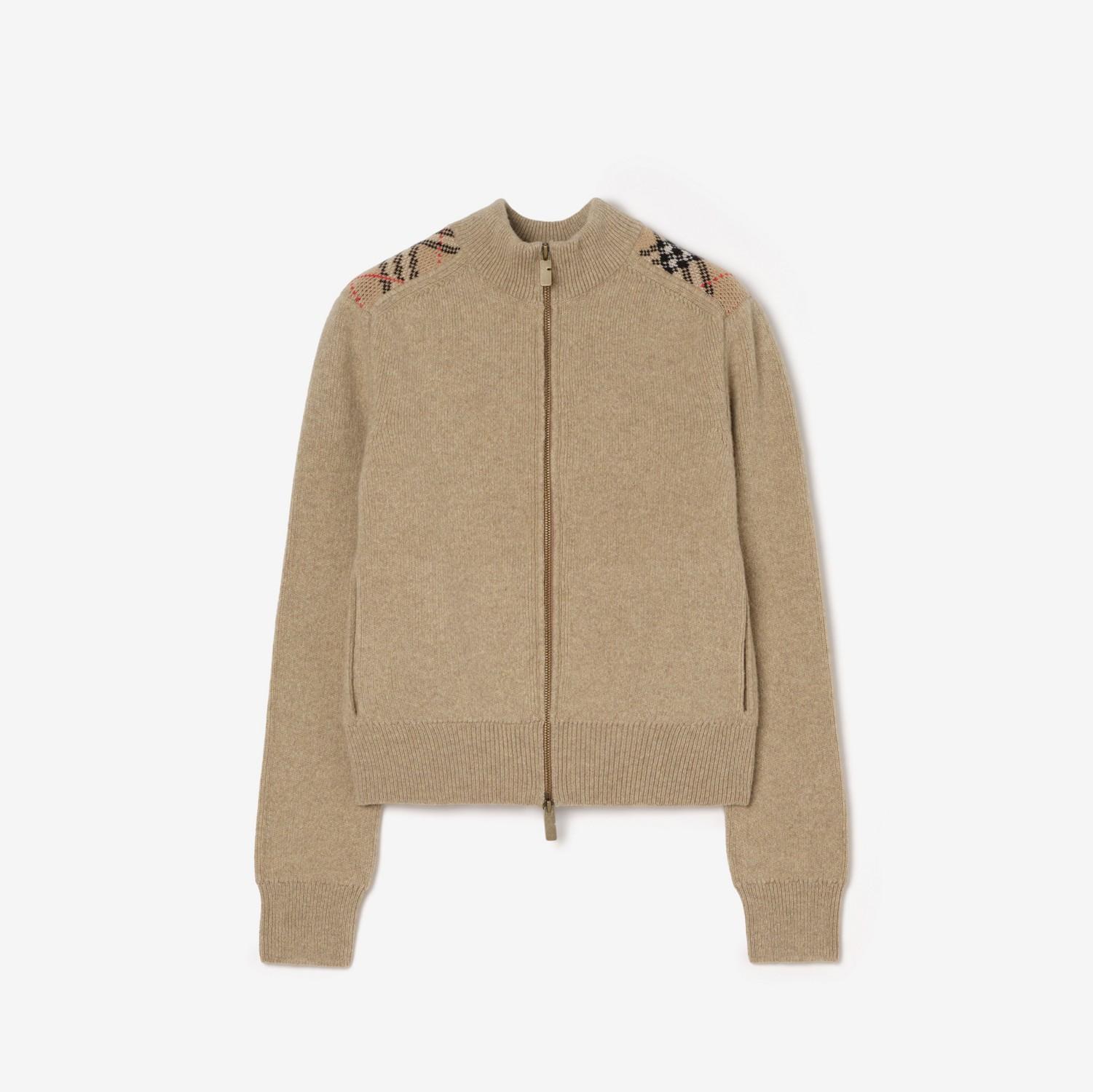 Check Patch Wool Cashmere Cardigan by BURBERRY