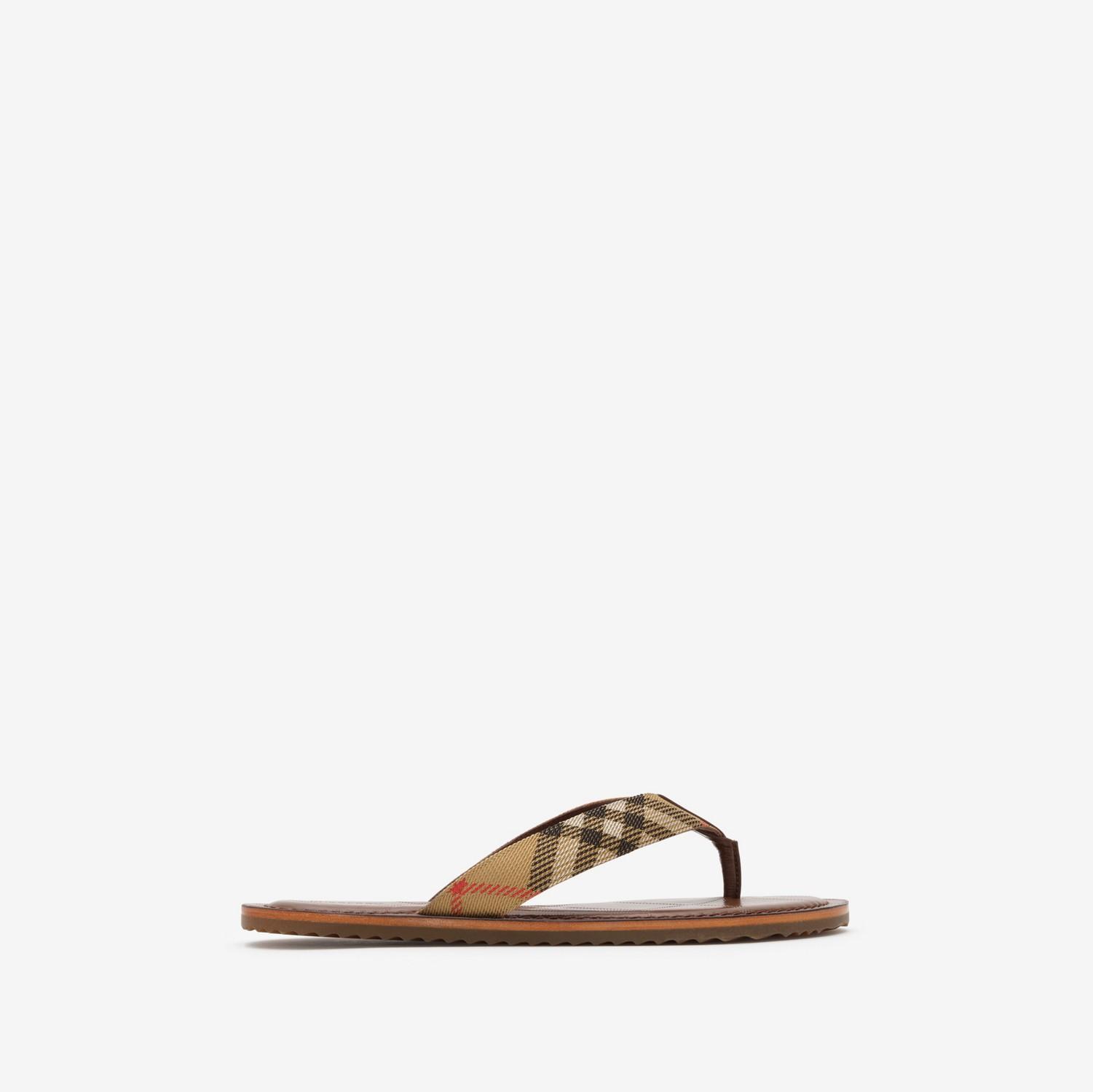 Check Pavilion Sandals by BURBERRY