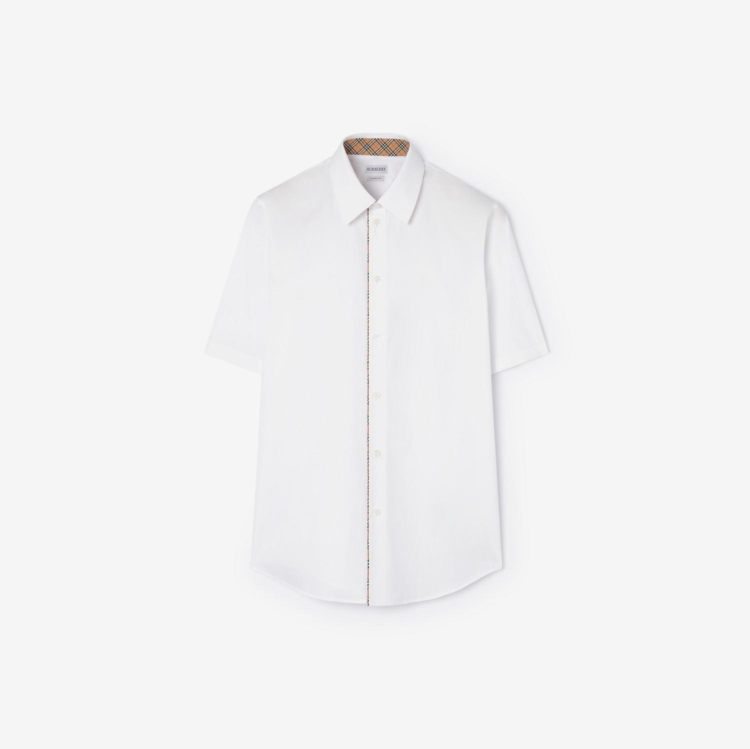 Check Piping Cotton Poplin Shirt by BURBERRY