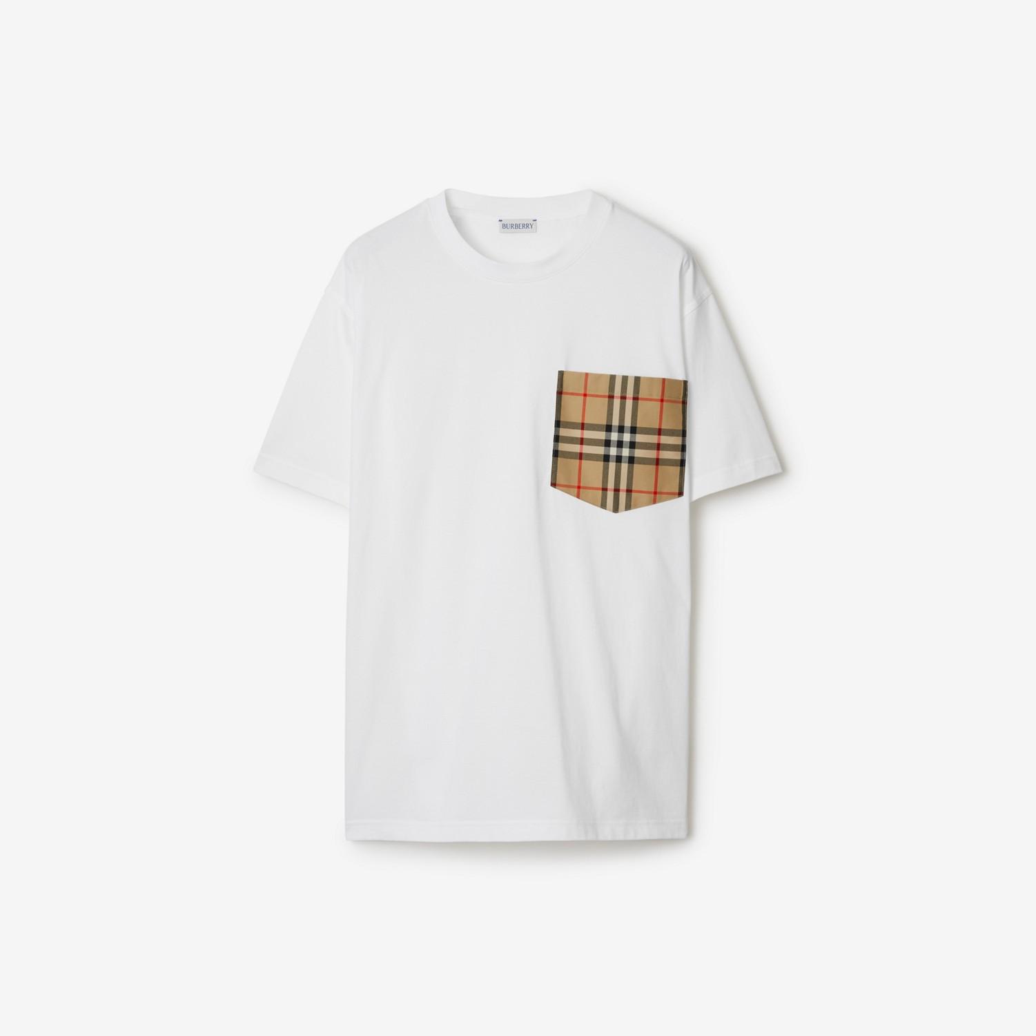 Check Pocket Cotton T-shirt by BURBERRY
