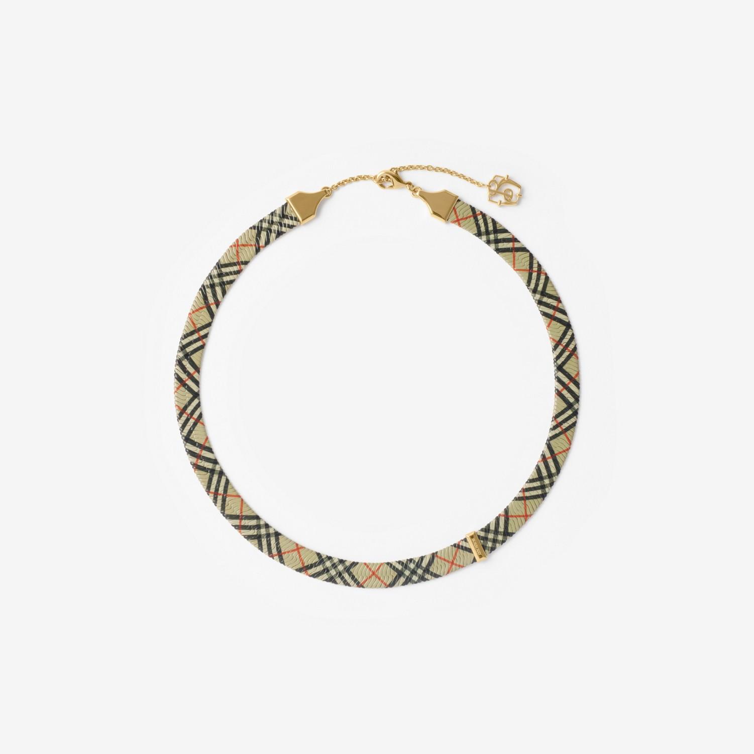 Check Print Necklace by BURBERRY