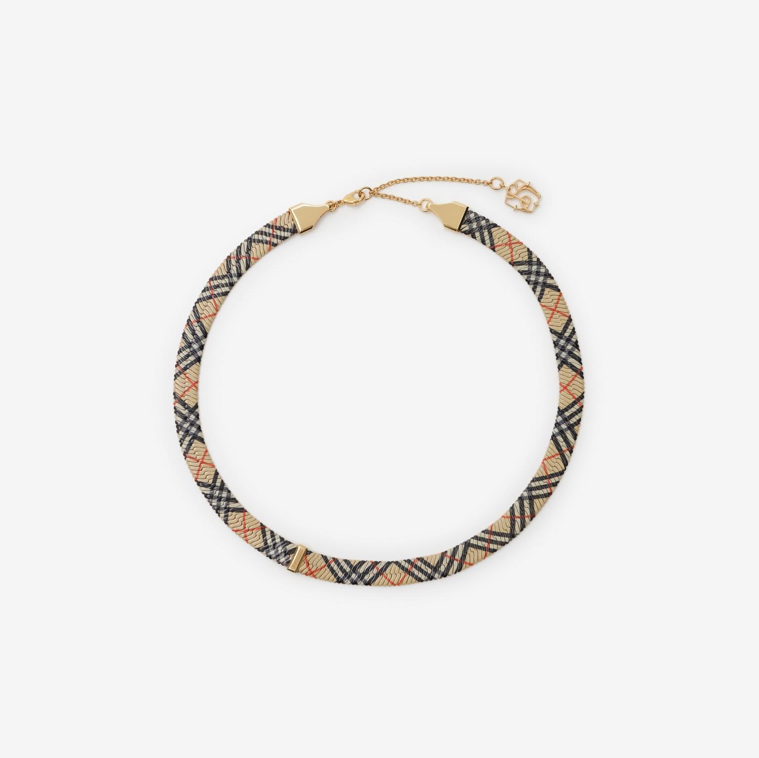 Check Print Necklace by BURBERRY