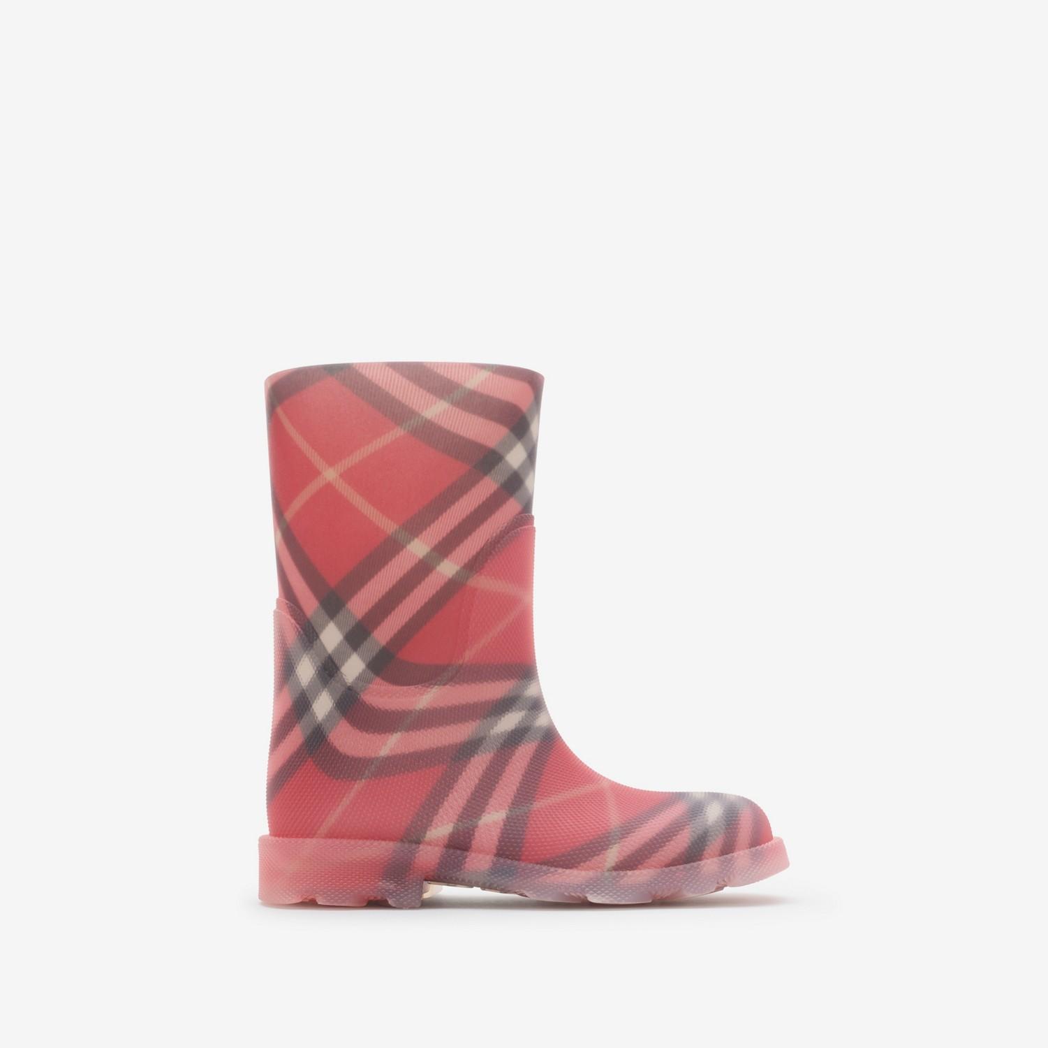 Check Rubber Marsh High Boots by BURBERRY