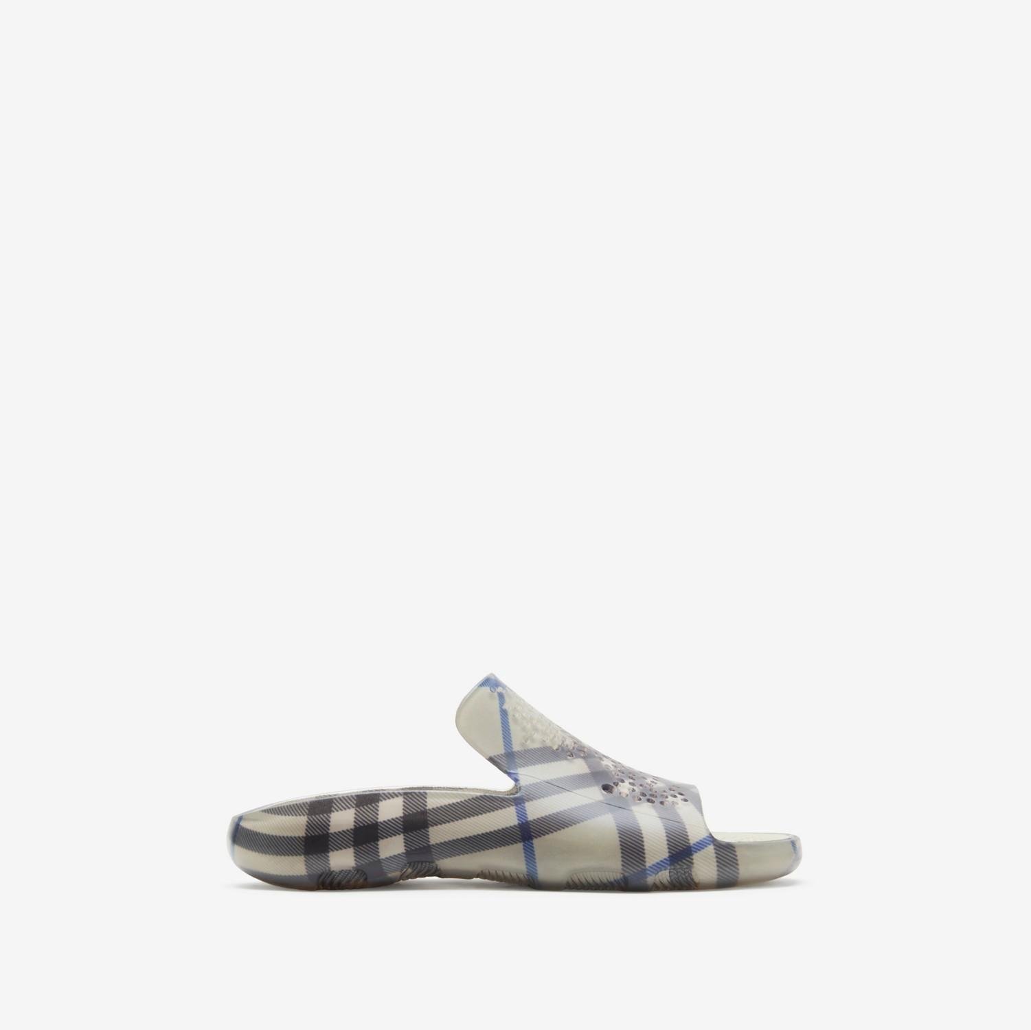Check Rubber Stingray Slides by BURBERRY