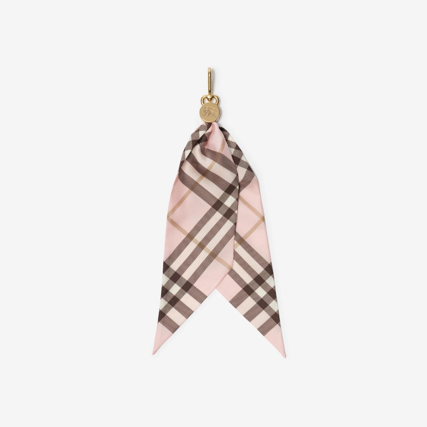 Check Silk Scarf Charm by BURBERRY