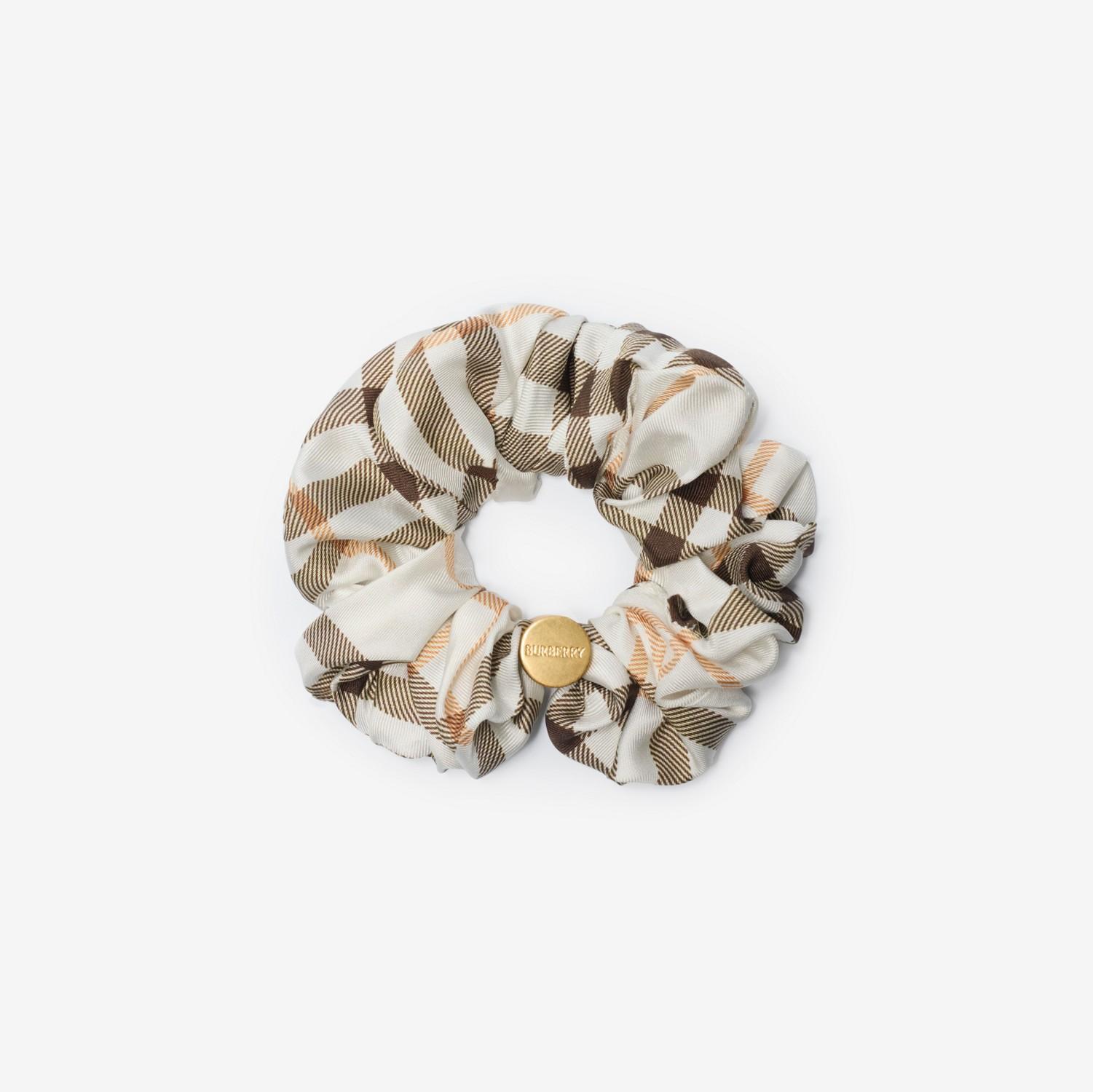 Check Silk Scrunchie by BURBERRY