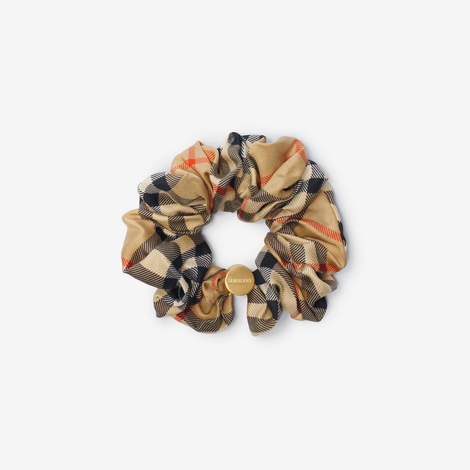 Check Silk Scrunchie by BURBERRY