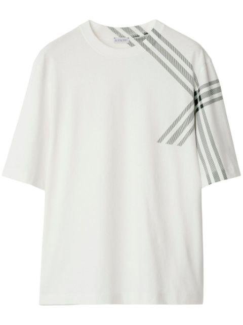 Check Sleeve Cotton T-shirt by BURBERRY