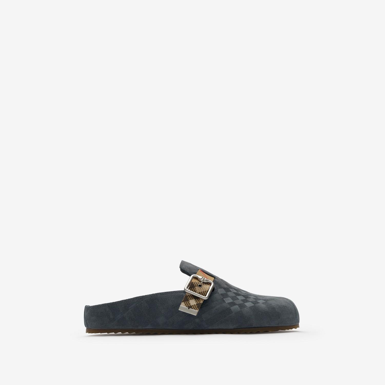 Check Suede Urchin Clogs by BURBERRY