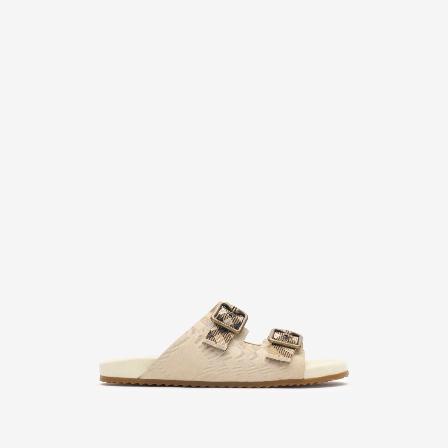 Check Suede Urchin Sandals by BURBERRY