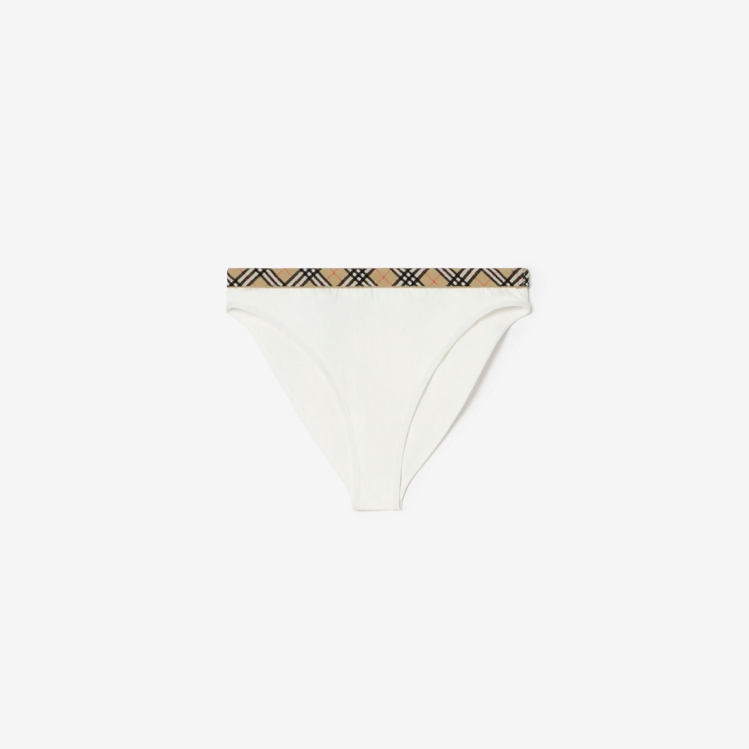 Check Trim Bikini Briefs by BURBERRY
