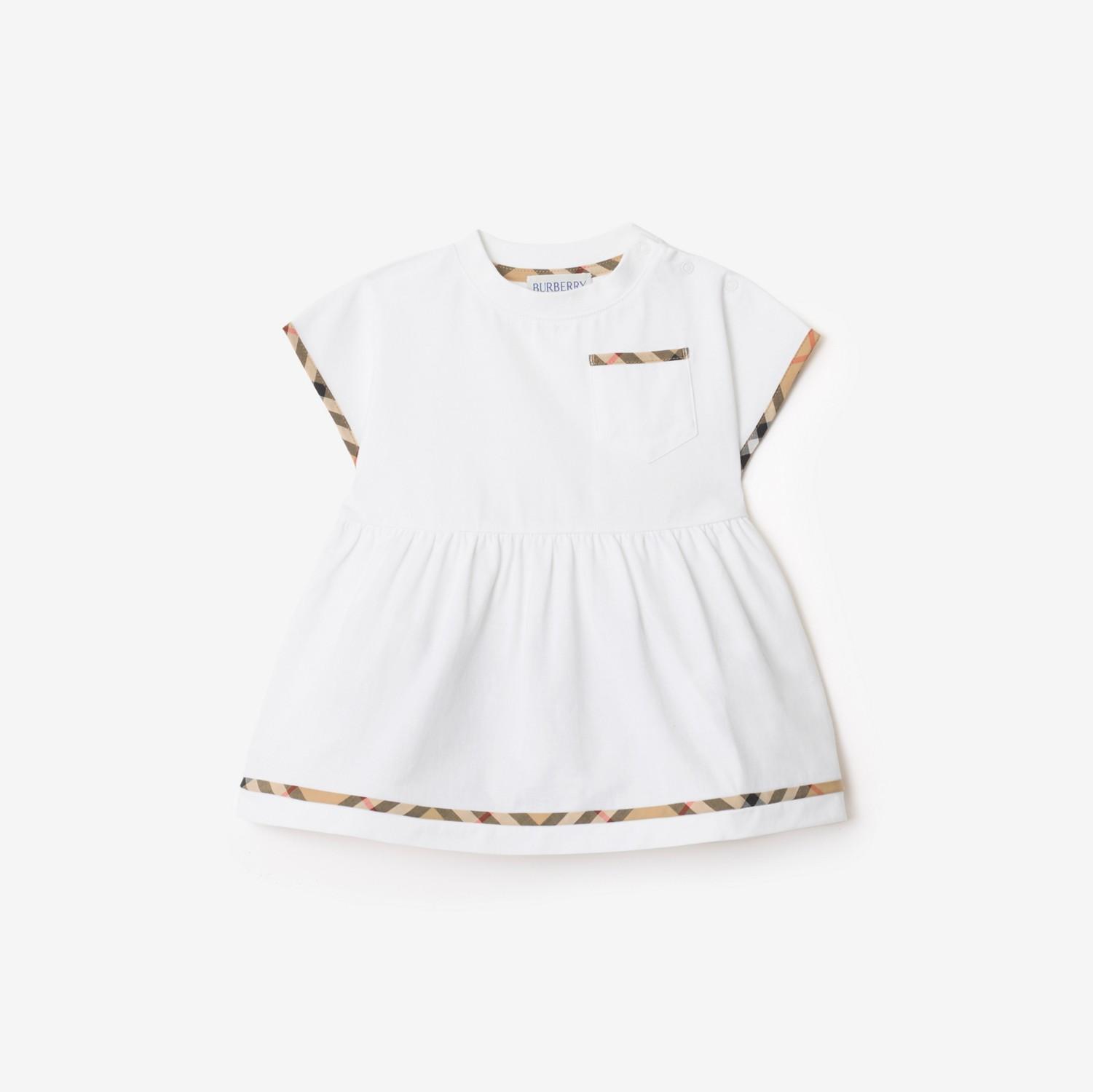 Check Trim Cotton Dress with Bloomers by BURBERRY