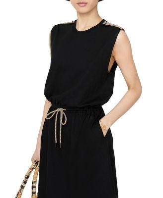 Check Trim Cotton Jersey Dress by BURBERRY