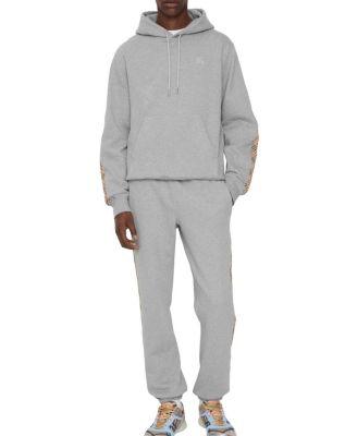Check Trim Cotton Jogging Pants by BURBERRY
