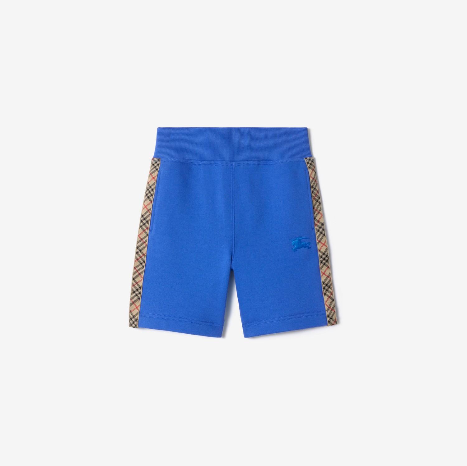 Check Trim Cotton Shorts by BURBERRY