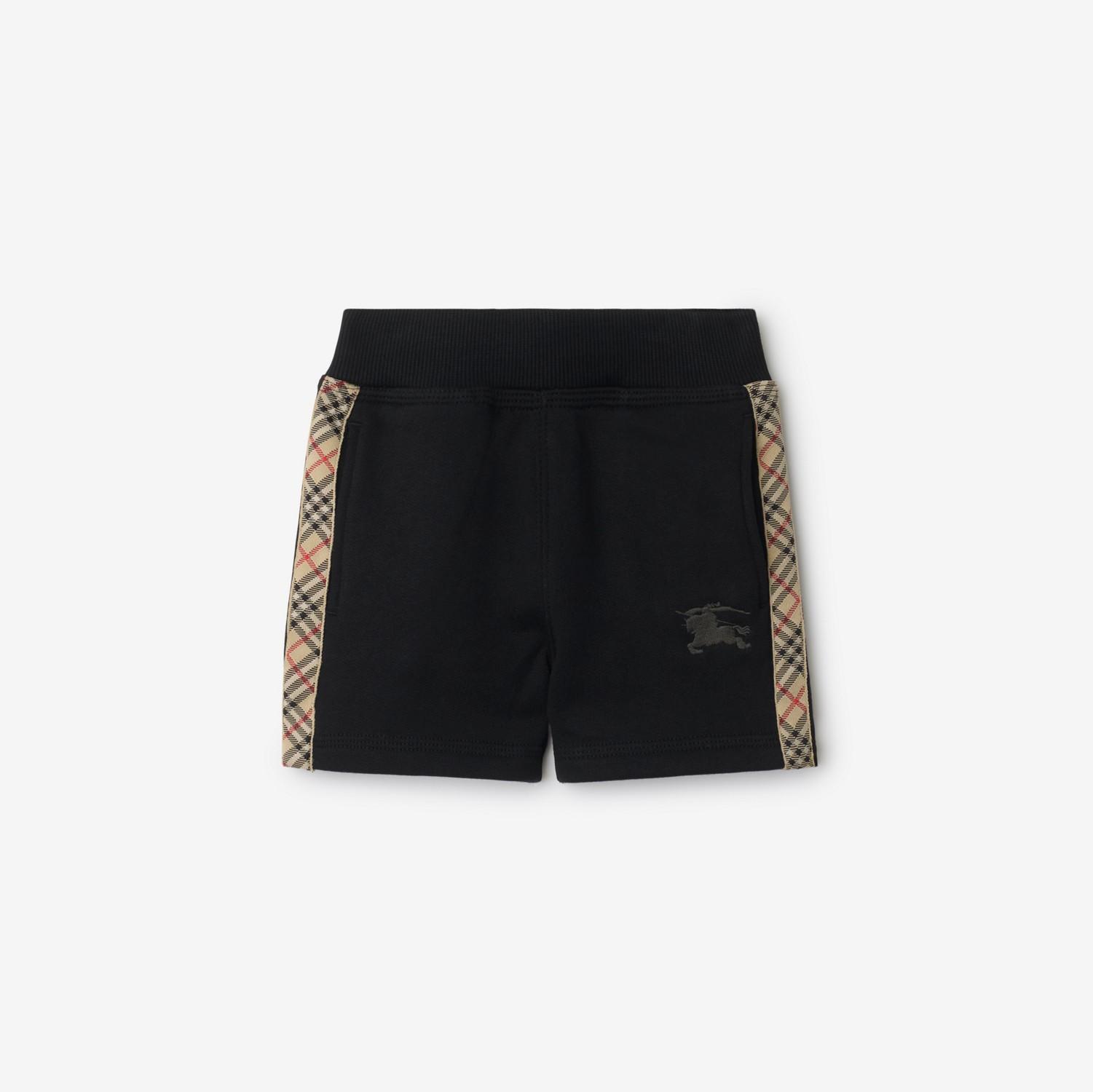 Check Trim Cotton Shorts by BURBERRY