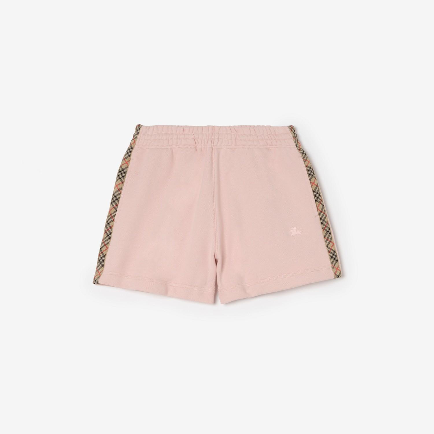 Check Trim Cotton Shorts by BURBERRY