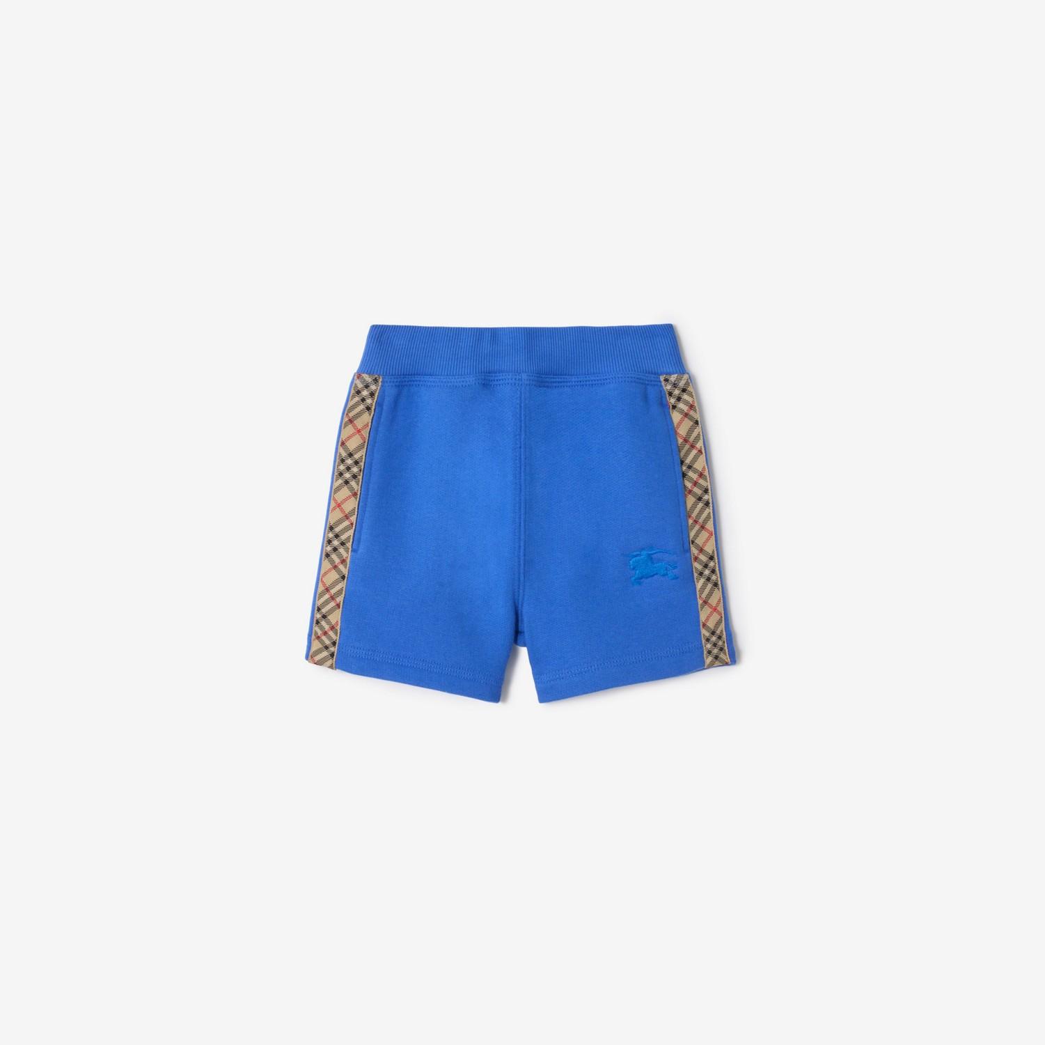 Check Trim Cotton Shorts by BURBERRY