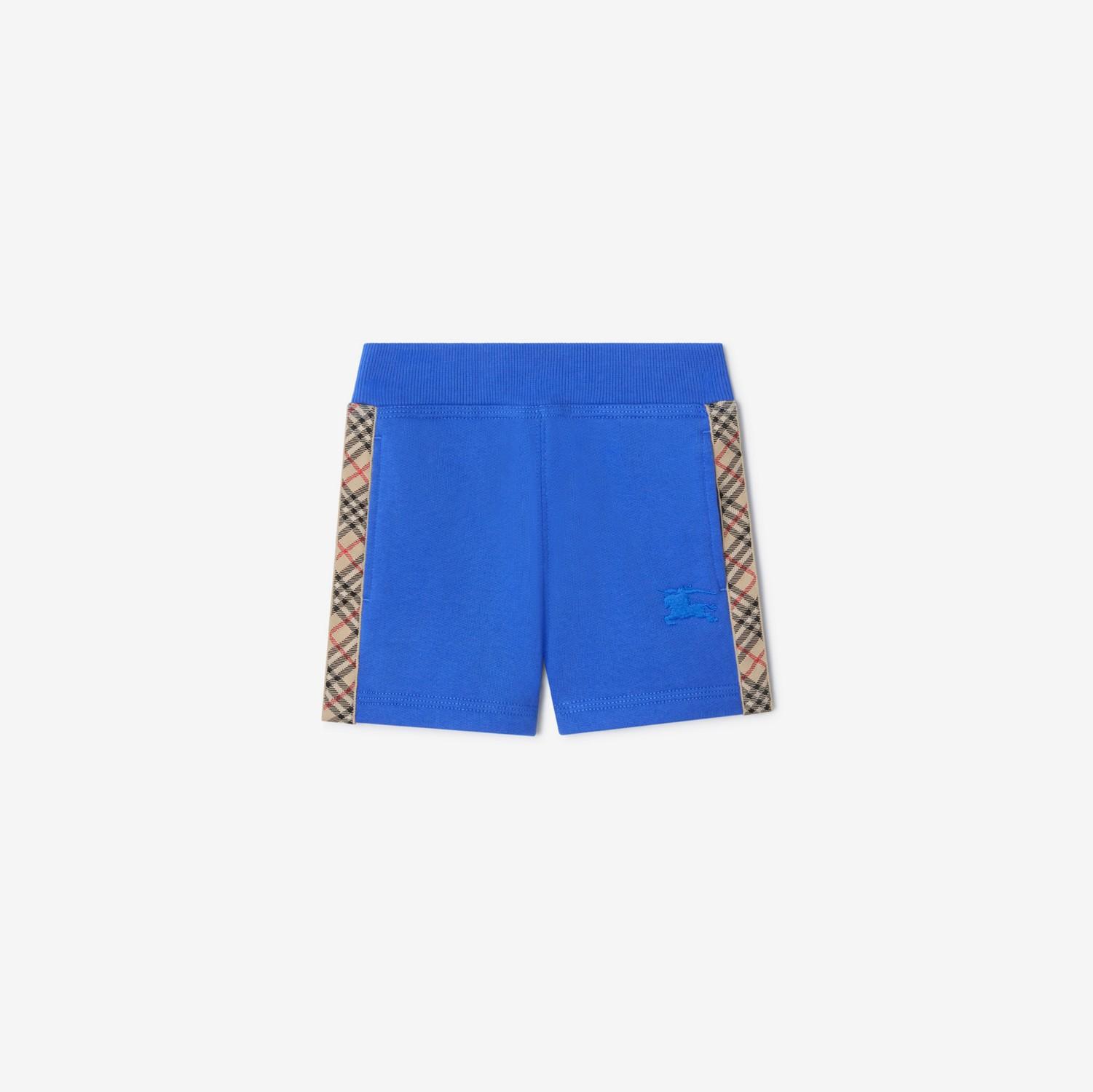 Check Trim Cotton Shorts by BURBERRY