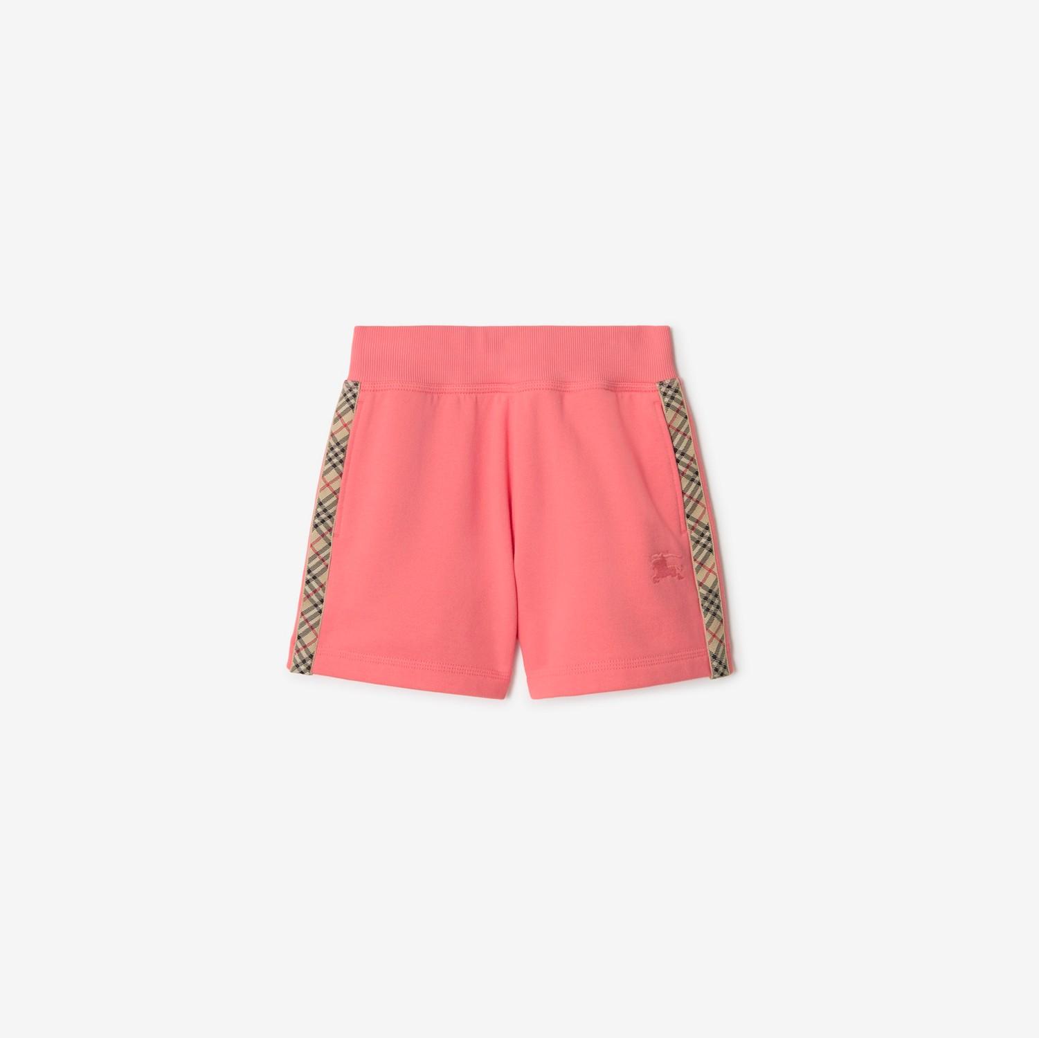 Check Trim Cotton Shorts by BURBERRY