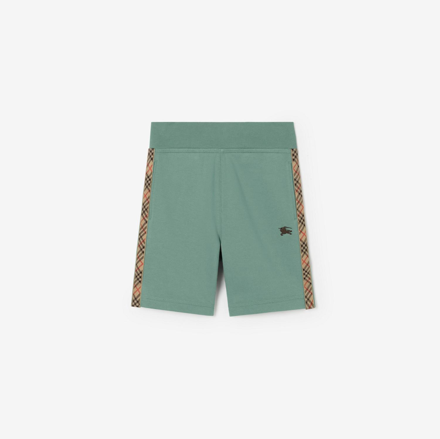 Check Trim Cotton Shorts by BURBERRY