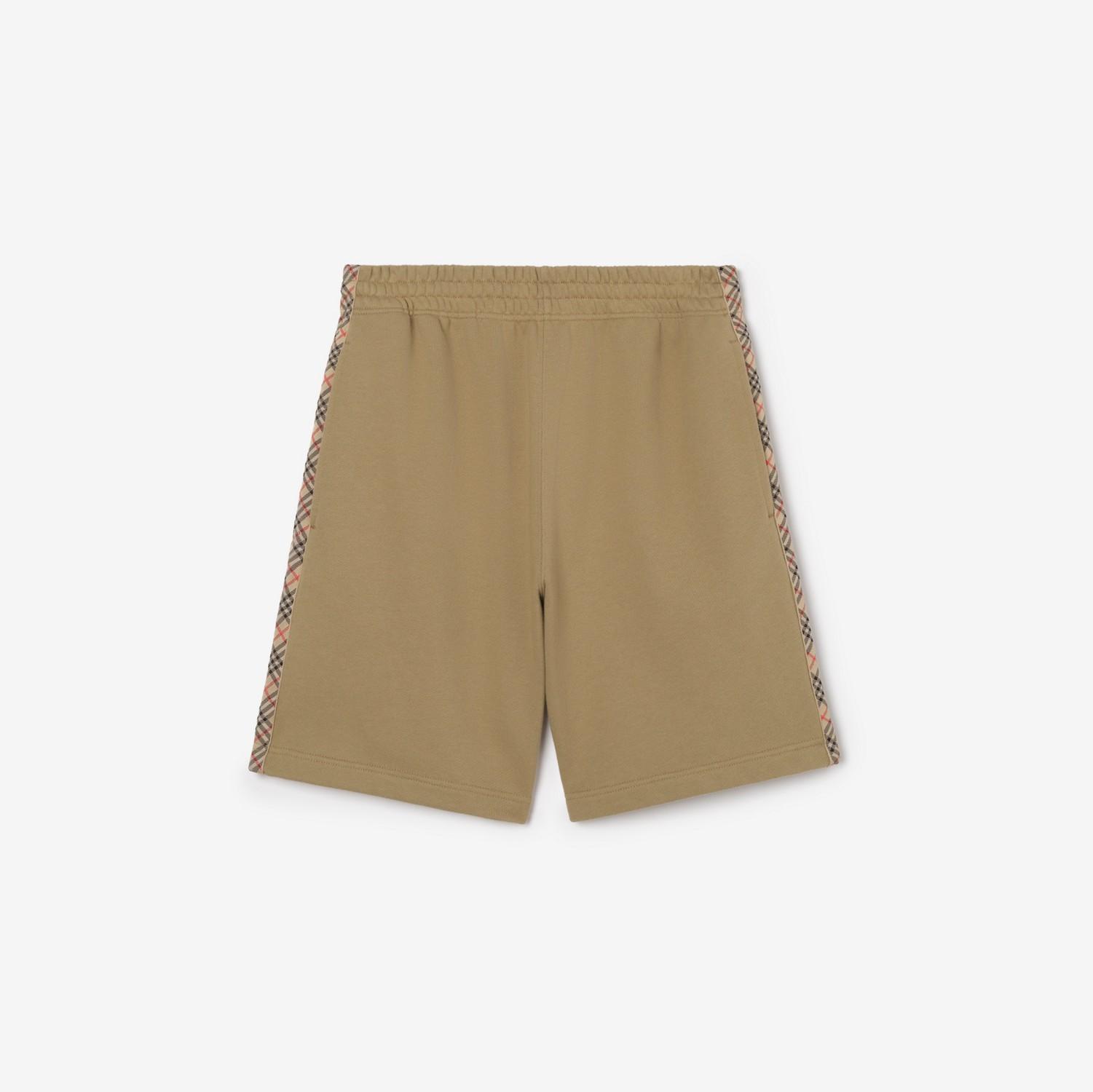 Check Trim Cotton Shorts by undefined