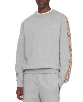 Check Trim Cotton Sweatshirt by BURBERRY