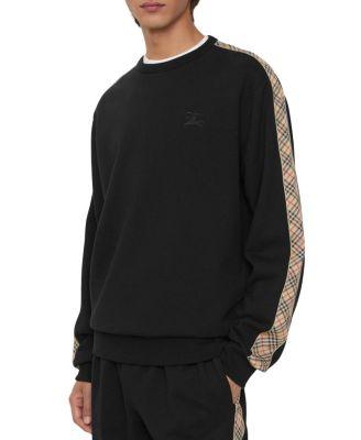 Check Trim Cotton Sweatshirt by BURBERRY