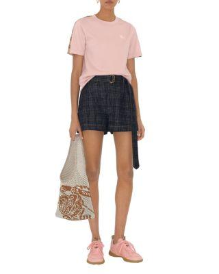 Check Trim Cotton T-shirt by BURBERRY
