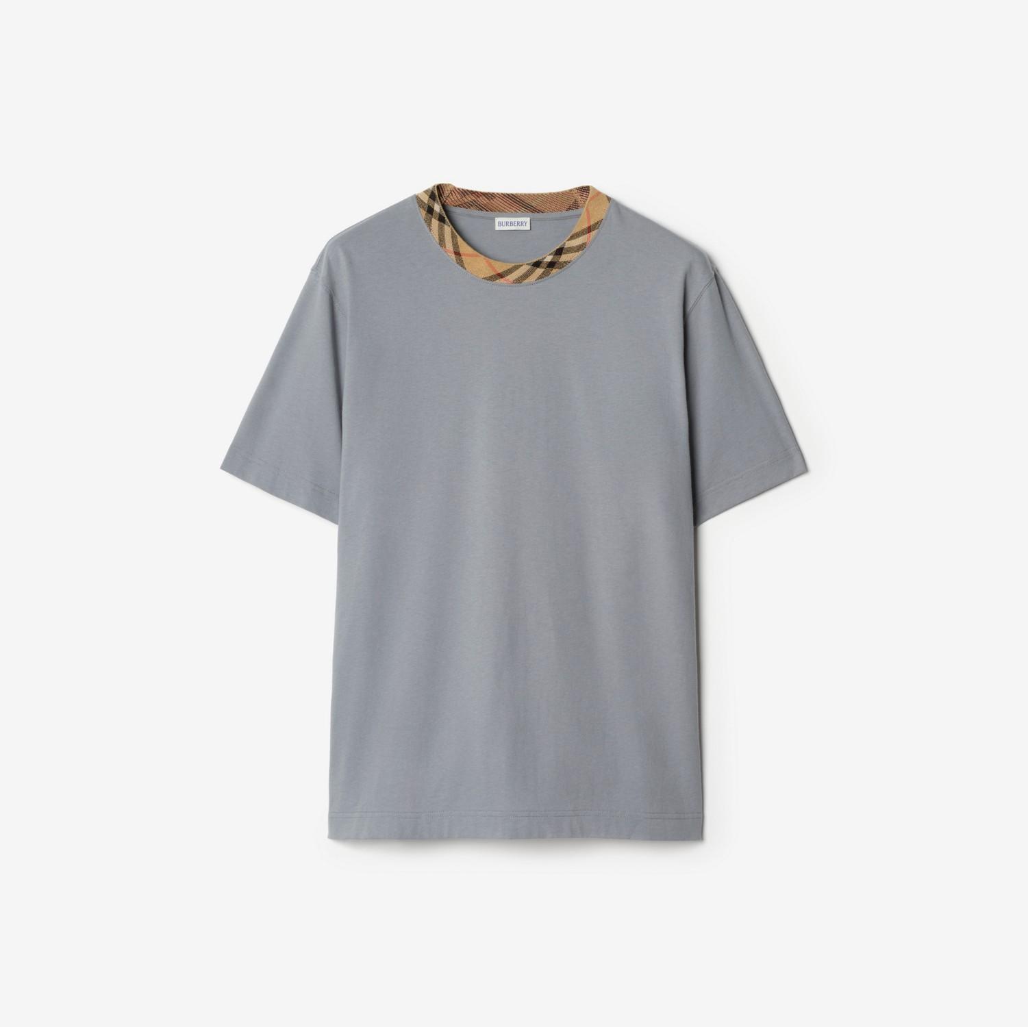 Check Trim Cotton T-shirt by BURBERRY