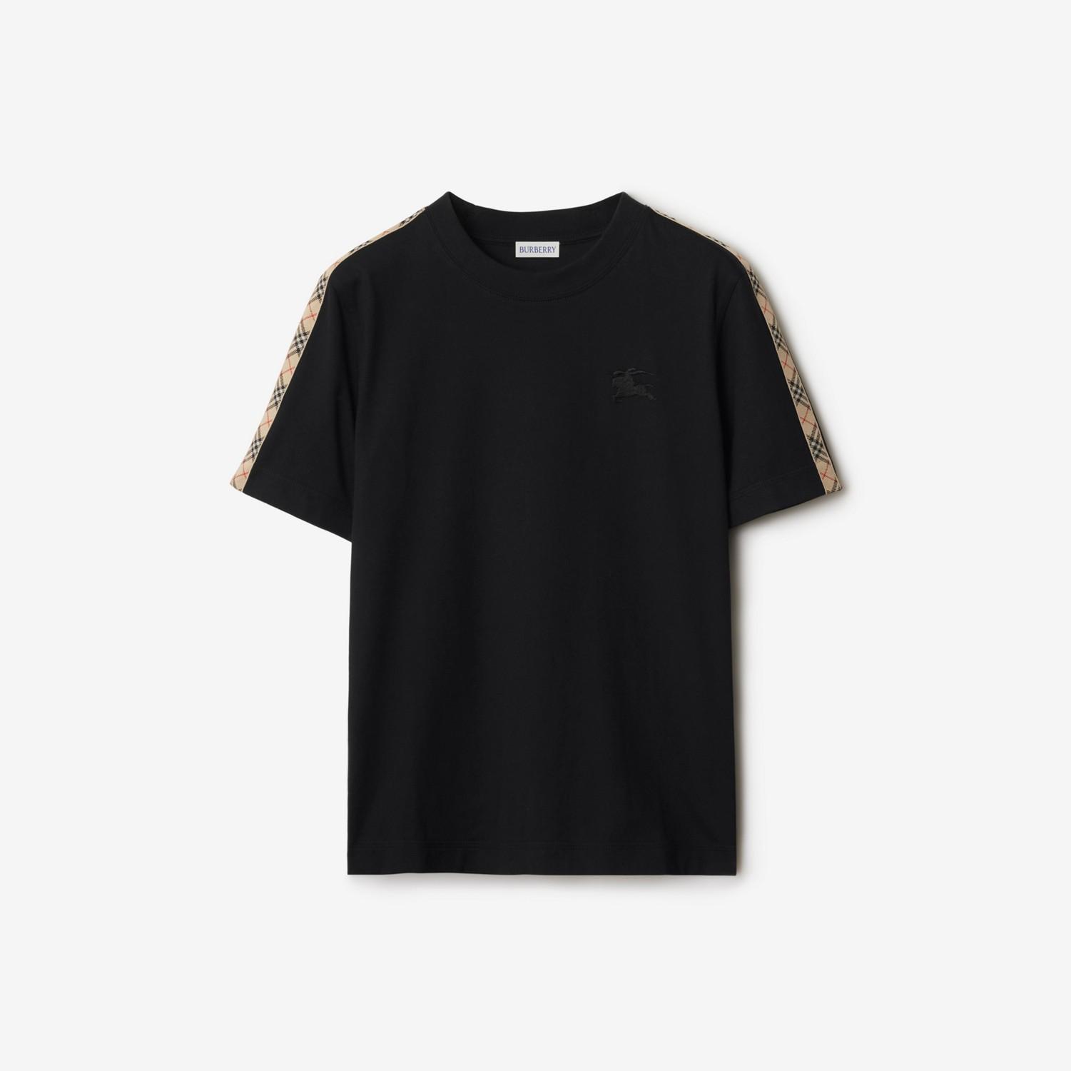 Check Trim Cotton T-shirt by BURBERRY