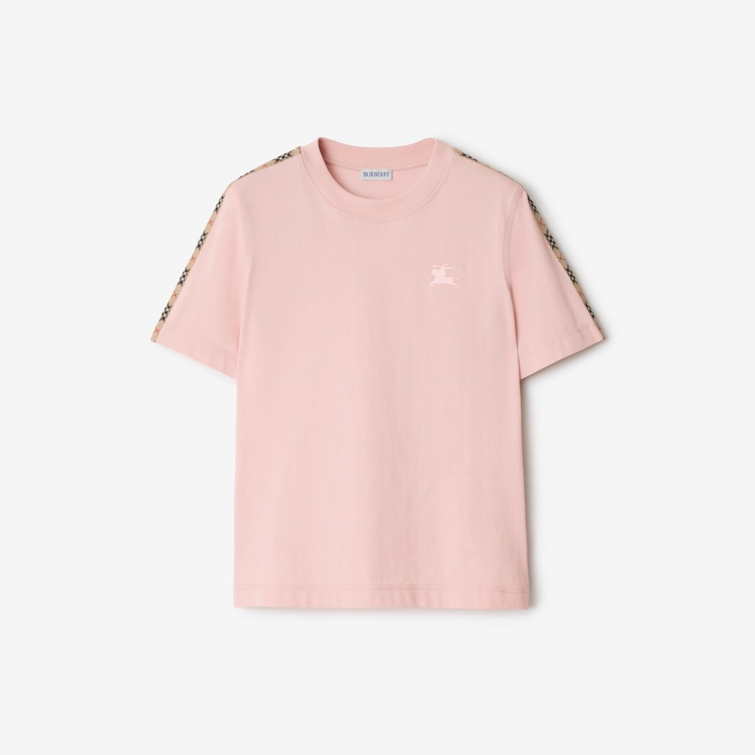 Check Trim Cotton T-shirt by BURBERRY