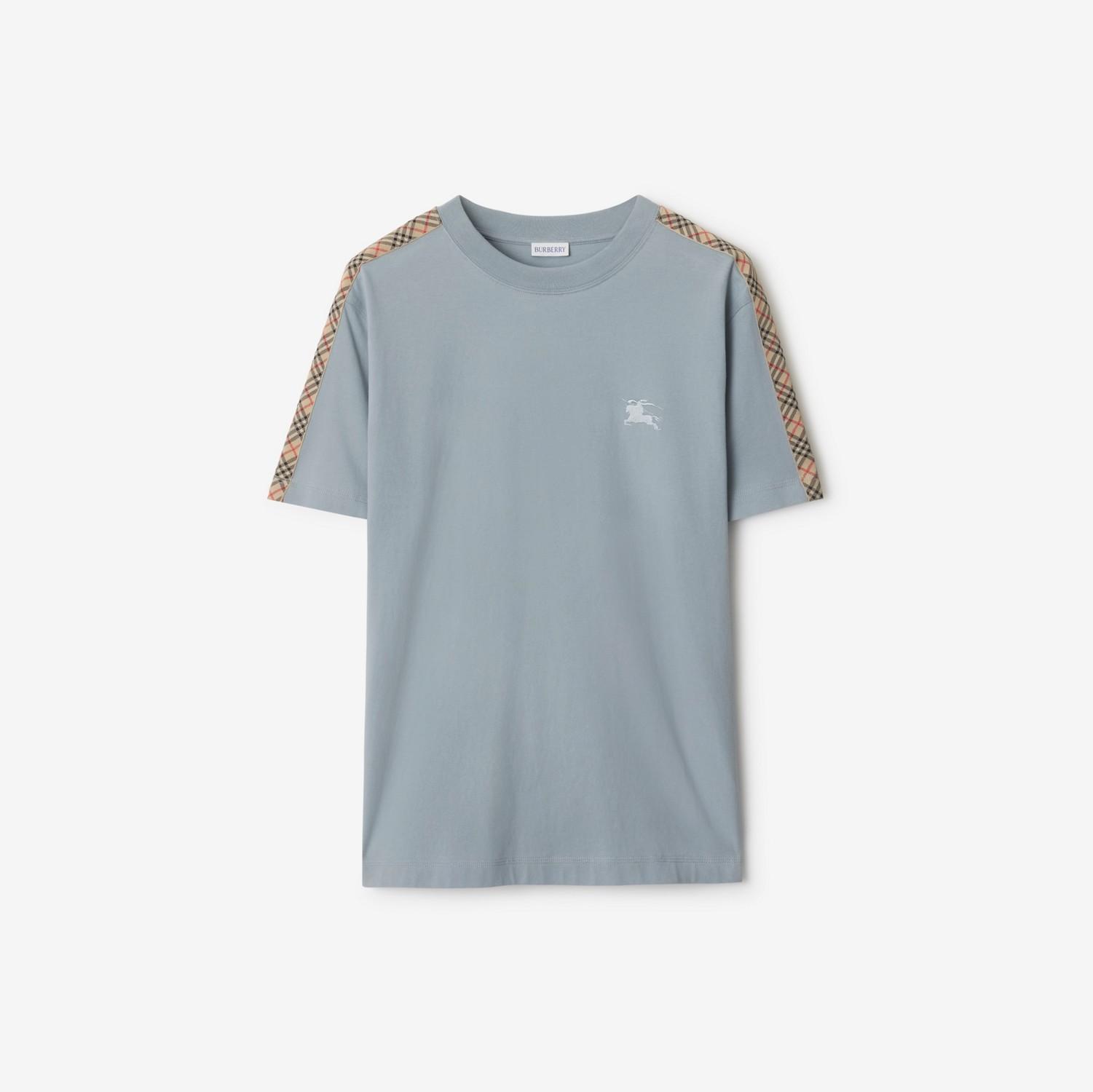 Check Trim Cotton T-shirt by BURBERRY