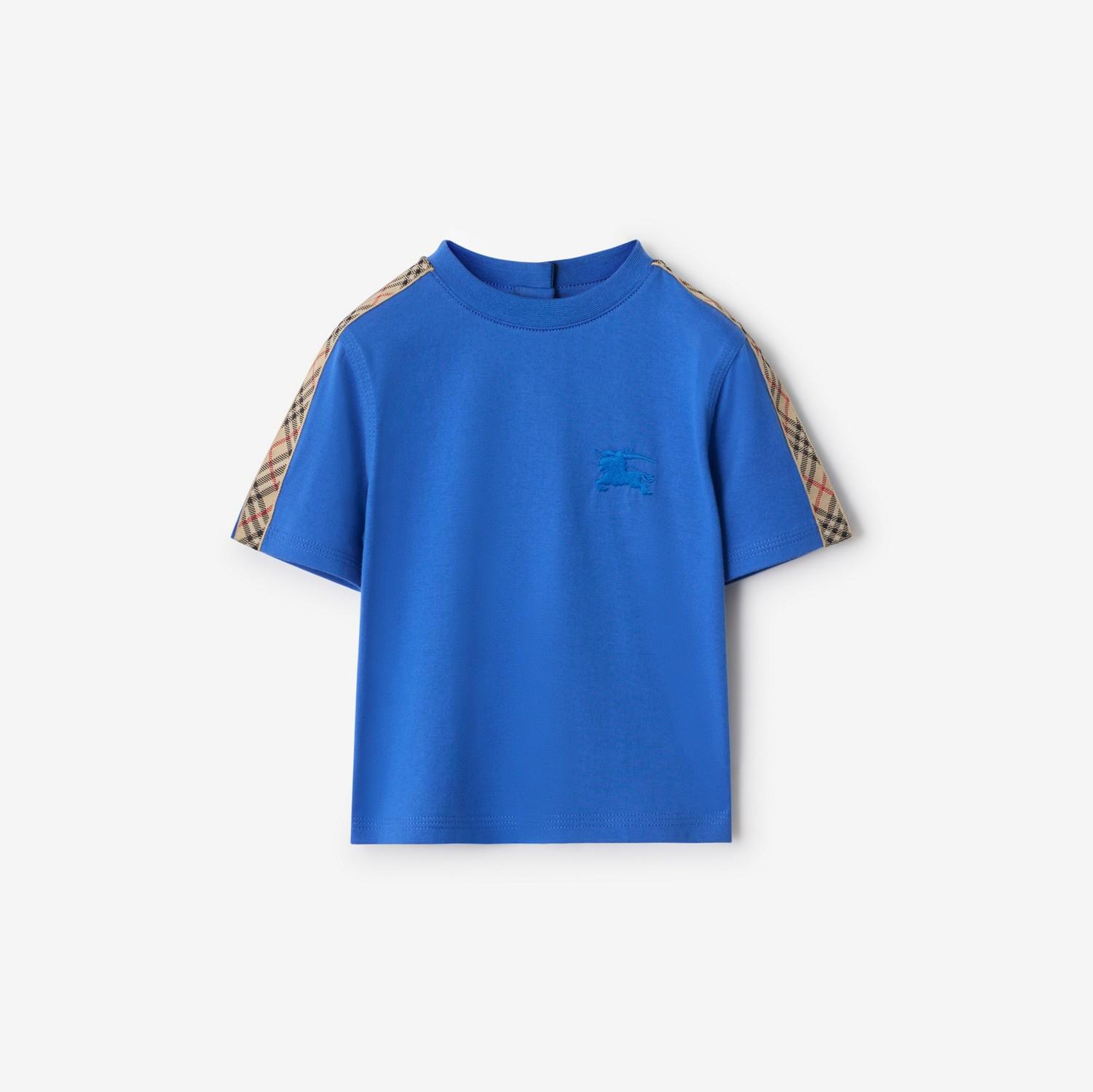 Check Trim Cotton T-shirt by BURBERRY