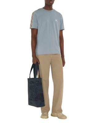 Check Trim Cotton T-shirt by BURBERRY
