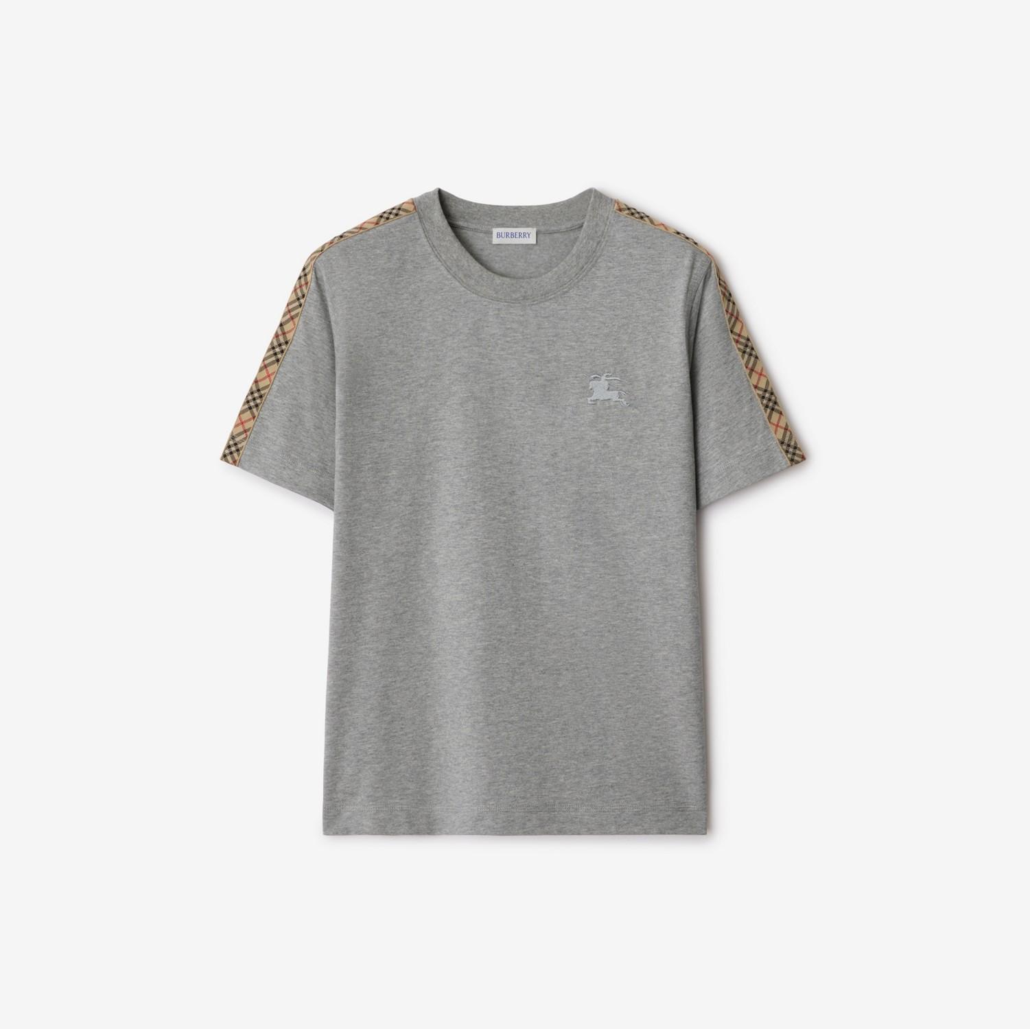 Check Trim Cotton T-shirt by BURBERRY