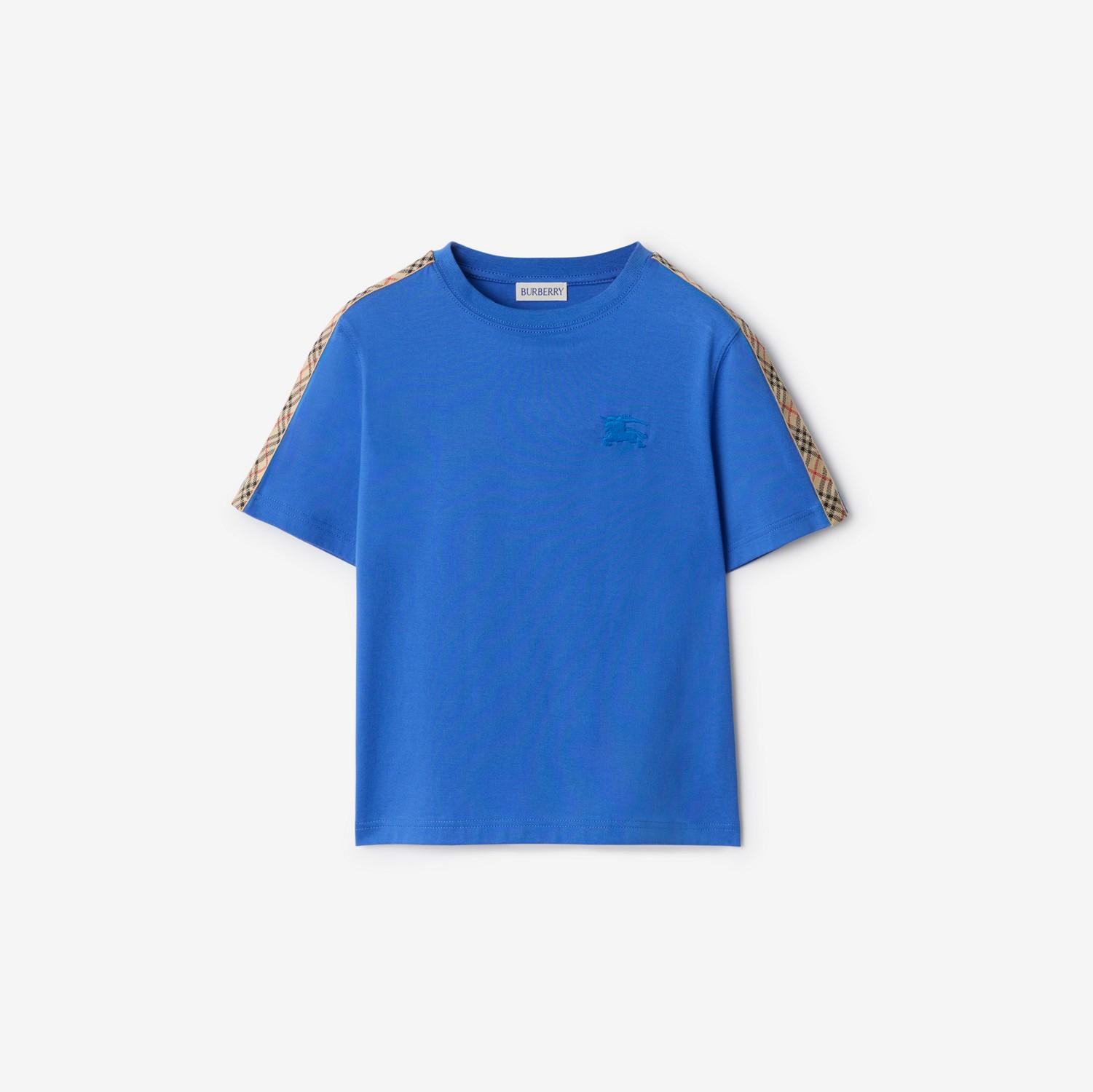 Check Trim Cotton T-shirt by BURBERRY