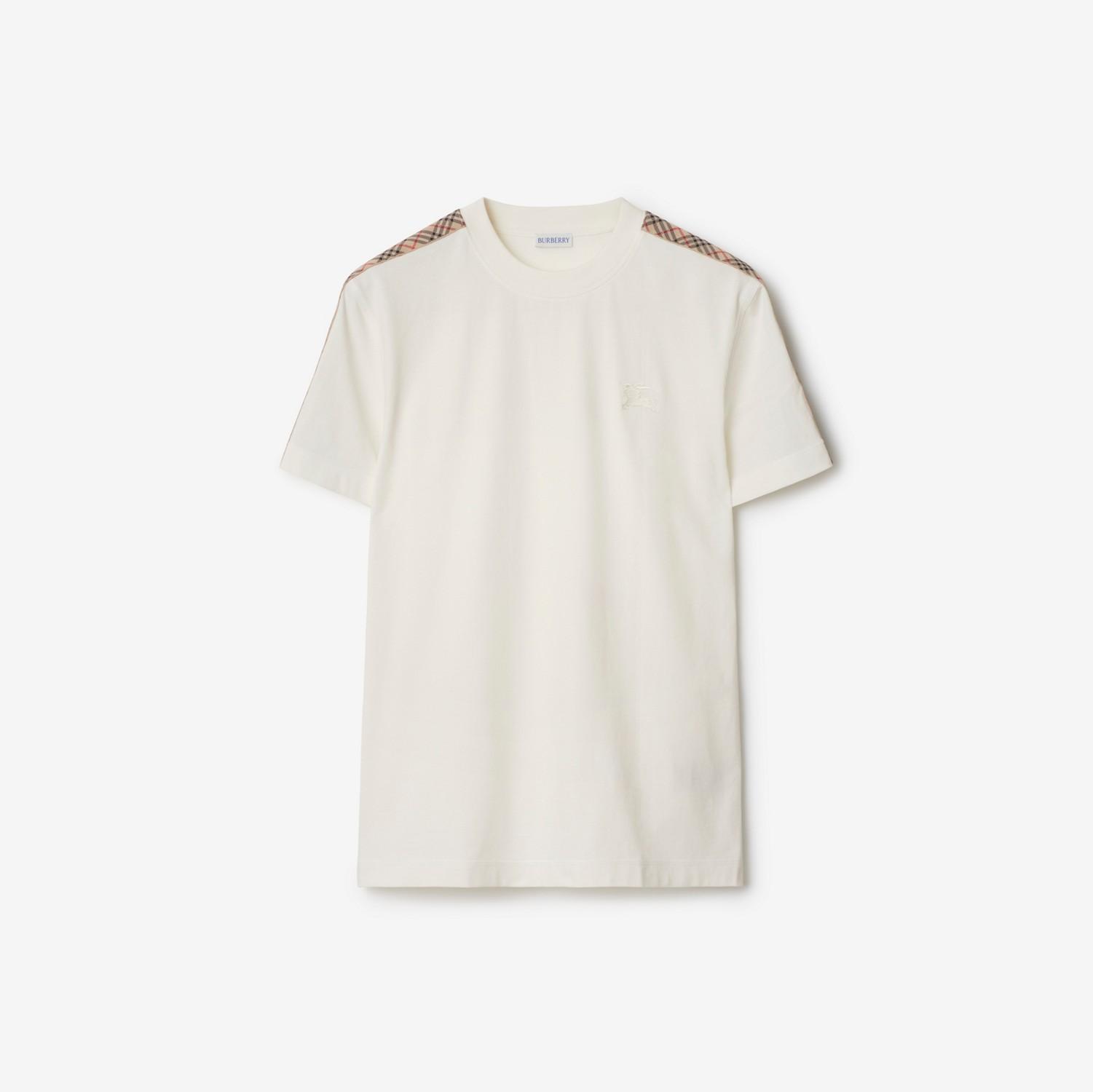 Check Trim Cotton T-shirt by BURBERRY