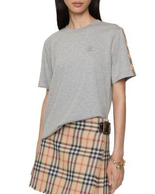Check Trim Cotton T-shirt by BURBERRY